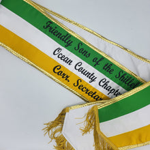 Quick Order 5-7" sewn Tri-Color Parade Style Premium Satin Sash