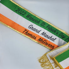 Quick Order 5-7" sewn Tri-Color Parade Style Premium Satin Sash