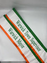 Quick Order 5-7" sewn Tri-Color Parade Style Premium Satin Sash