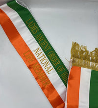 Quick Order 5-7" sewn Tri-Color Parade Style Premium Satin Sash