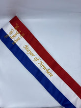 Quick Order 5-7" sewn Tri-Color Parade Style Premium Satin Sash