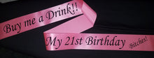 21st Birthday custom sash