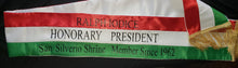 Quick Order 5-7" sewn Tri-Color Parade Style Premium Satin Sash