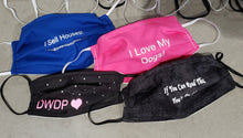 Custom Text or Logo on Cotton Face Masks