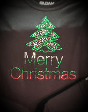 Merry Christmas Tree Rhinestone Tee