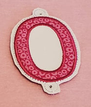 Letter 'O' for Banner HORIZONTAL & VERTICAL files 4x4 - ITH Digital Embroidery Design
