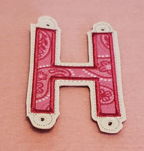 Letter 'H' for Banner HORIZONTAL & VERTICAL files 4x4 - ITH Digital Embroidery Design