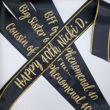 Birthday custom sashes Glittery & Fun