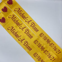 In memory of custom sashes