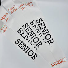 Senior Satin sashes Captain