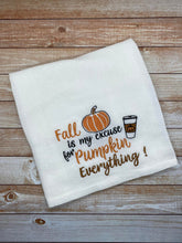 Fall is my excuse for Pumpkin everything Art 5x7 option - Digital Embroidery Design