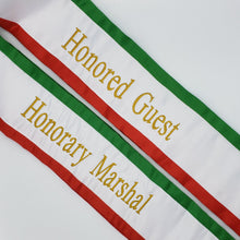 Quick Order 5-7" sewn Tri-Color Parade Style Premium Satin Sash