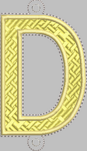 Letter 'D' for Banner HORIZONTAL & VERTICAL files 4x4 - ITH Digital Embroidery Design