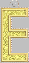 Letter 'E' for Banner HORIZONTAL & VERTICAL files 4x4 - ITH Digital Embroidery Design