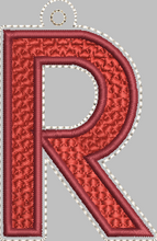 Letter 'R' for Banner HORIZONTAL & VERTICAL files 4x4 - ITH Digital Embroidery Design