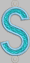 Letter 'S' for Banner HORIZONTAL & VERTICAL files 4x4 - ITH Digital Embroidery Design