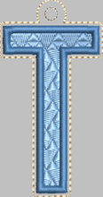 Letter 'T' for Banner HORIZONTAL & VERTICAL files 4x4 - ITH Digital Embroidery Design