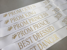 Prom Queen Prince sashes