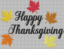 Happy Thanksgiving Art 7x10 option - Digital Embroidery Design