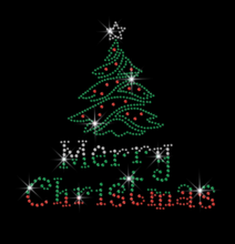 Merry Christmas Tree Rhinestone Tee