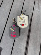 Mom 24 7 365 days 4x4 Keyfob - ITH Digital Embroidery Design