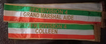 Quick Order 5-7" sewn Tri-Color Parade Style Premium Satin Sash