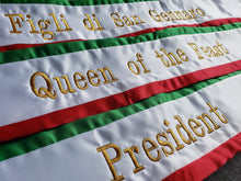 Tri-Color Parade Premium 5" Satin Sash UNEVEN STRIPES