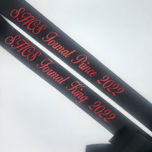 Prom / Homecoming Sash – Economy 3" Satin Ribbon | Shiny Text