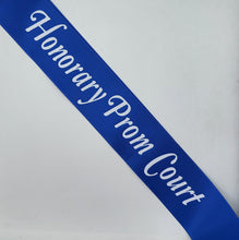 Prom / Homecoming Sash – Economy 3" Satin Ribbon | Shiny Text