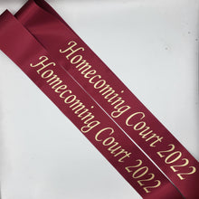 Prom / Homecoming Sash – Economy 3" Satin Ribbon | Shiny Text