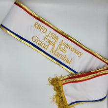 Tri-Color Parade Premium 5" Satin Sash UNEVEN STRIPES