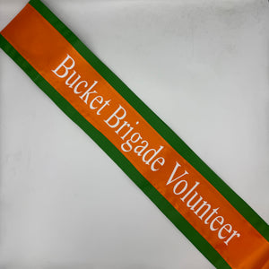 Irish St. Patrick Parade Quick Order 5-7" sewn Tri-Color Parade Style Premium Satin Sash