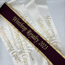 Prom / Homecoming Sash – Economy 3" Satin Ribbon | Shiny Text