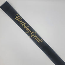 Birthday Sash – Economy 3" Satin Ribbon | Glitter Text