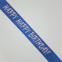 Birthday Sash – Economy 3" Satin Ribbon | Shiny Text