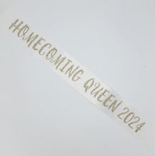 Prom / Homecoming Sash – Economy 3" Satin Ribbon | Glitter Text
