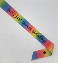 Birthday Sash – Economy 3" Satin Ribbon | Glitter Text