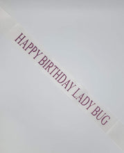 Birthday Sash – Economy 3" Satin Ribbon | Glitter Text