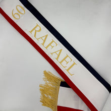 Tri-Color Parade Premium 5" Satin Sash UNEVEN STRIPES