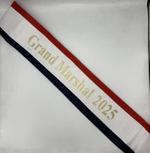 Tri-Color Parade Premium 5" Satin Sash UNEVEN STRIPES