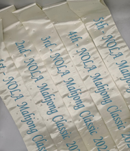 Quick CUSTOM Order 4.25" Premium Sewn Satin Fabric Sash