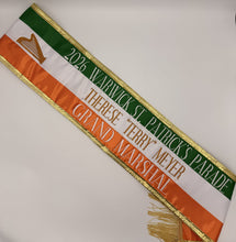 Tri-Color IRISH St. Patrick Parade Premium 5" Satin Sash EVEN STRIPES