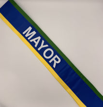 Tri-Color Parade Premium 5" Satin Sash UNEVEN STRIPES