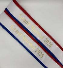 Tri-Color Parade Premium 5" Satin Sash UNEVEN STRIPES