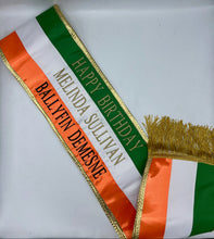 Tri-Color IRISH St. Patrick Parade Premium 5" Satin Sash EVEN STRIPES