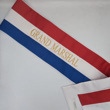 Tri-Color Parade Premium 6-7" Satin Sash EVEN STRIPES