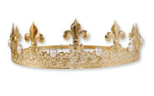 Men's GOLD Pearl King Crown 2.75" high adjustable band