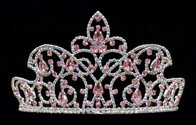 M2-87 AB and Rose Pink Rhinestone Tiara 4