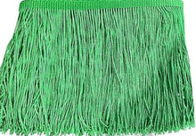Fringe on ends of sash