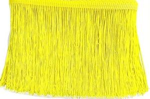 Fringe on ends of sash